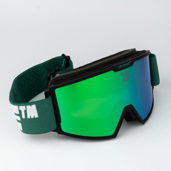 Off-White Ski Goggles Men Black Green Miror OERI055 5555 NEW AUTHENTIC - Picture 7 of 13